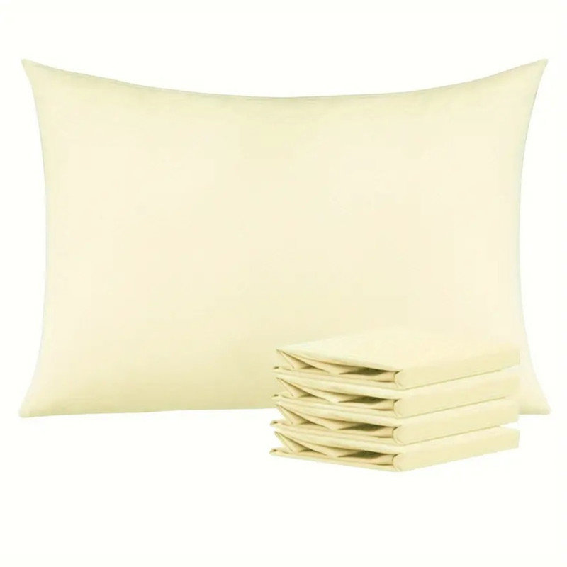 Easy Care Brushed Microfiber Pillow Case Microfiber Polyester Pillowcase With Envelope Closure By Lotechicw, Beige