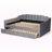 Marlee Modern Full Size Velvet Fabric Daybed in Gray, 34.71" H X 81.50'' L X 57.72'' W-1293229172-1293229174