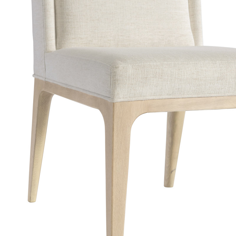 Modulum Contemporary White Upholstered Wood Side Chair