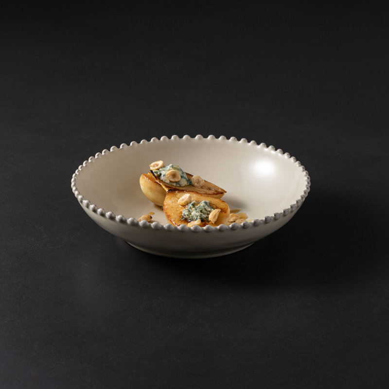 Pearl Stoneware Pasta Dish, Cream
