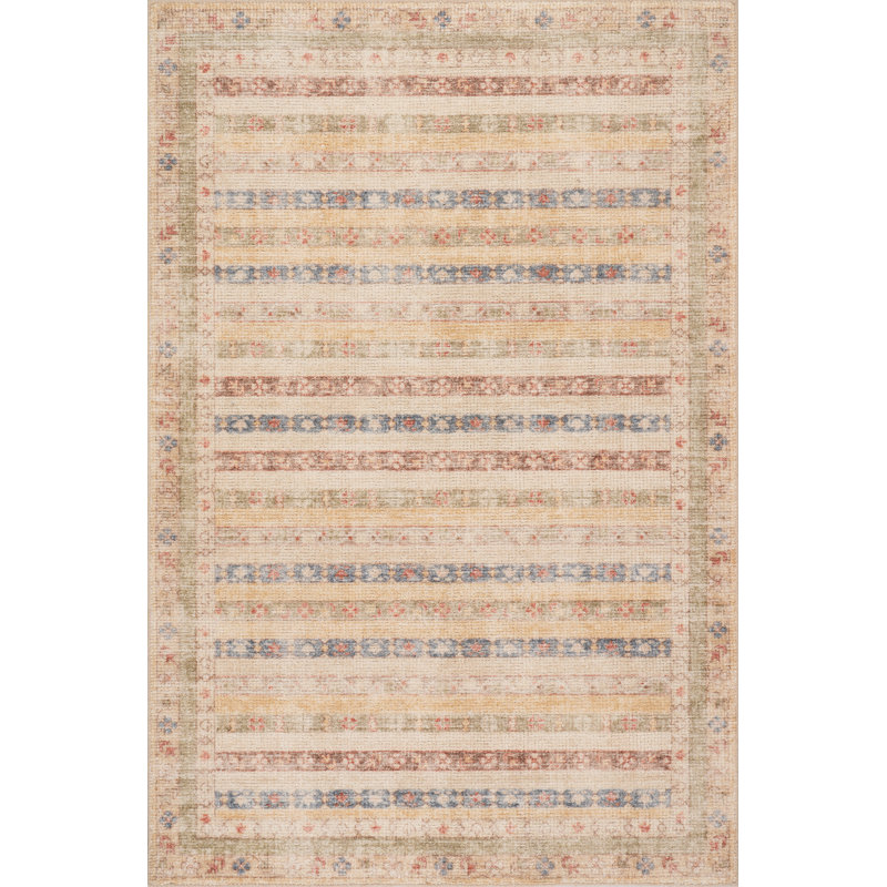 Raji Hand-Tufted Multi-Stripe Wool-Blend Rug, Rectangle 6' x 9'