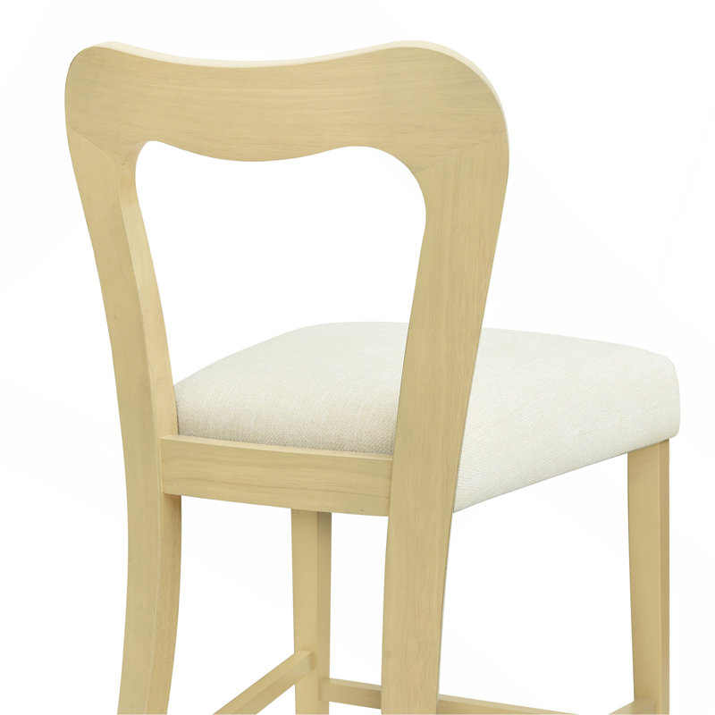 Counter Stool Without Arm Set Of 2, Natural, Beige