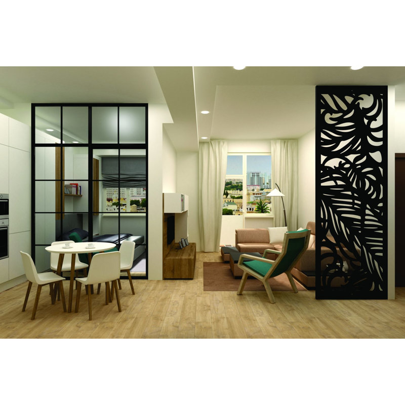 Metal Privacy Screen, Gold vein, 47.5" H x 36" W x 0.13" D