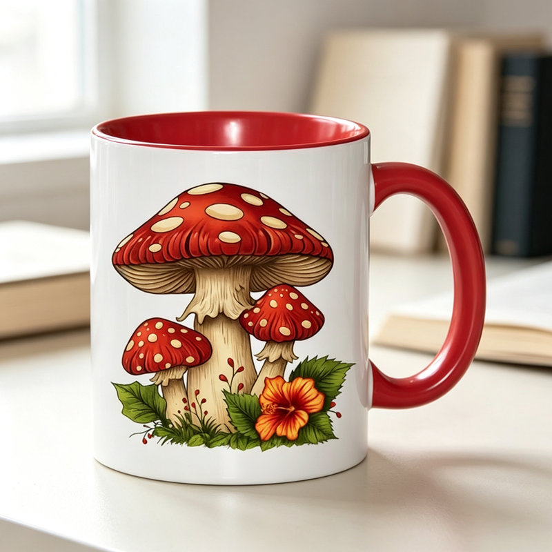 Ceramic Coffee Mug, Red