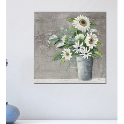 Late Summer Bouquet II Rustic by Julia Purinton - Wrapped Canvas Print