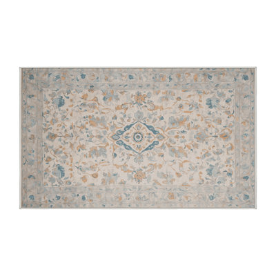 Tapis beige lavable à la machine