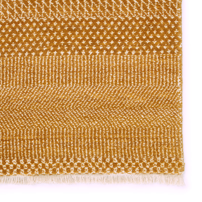 Tapis orange à motif géométrique Ahkeel, Rectangle 6 pi x 9 pi