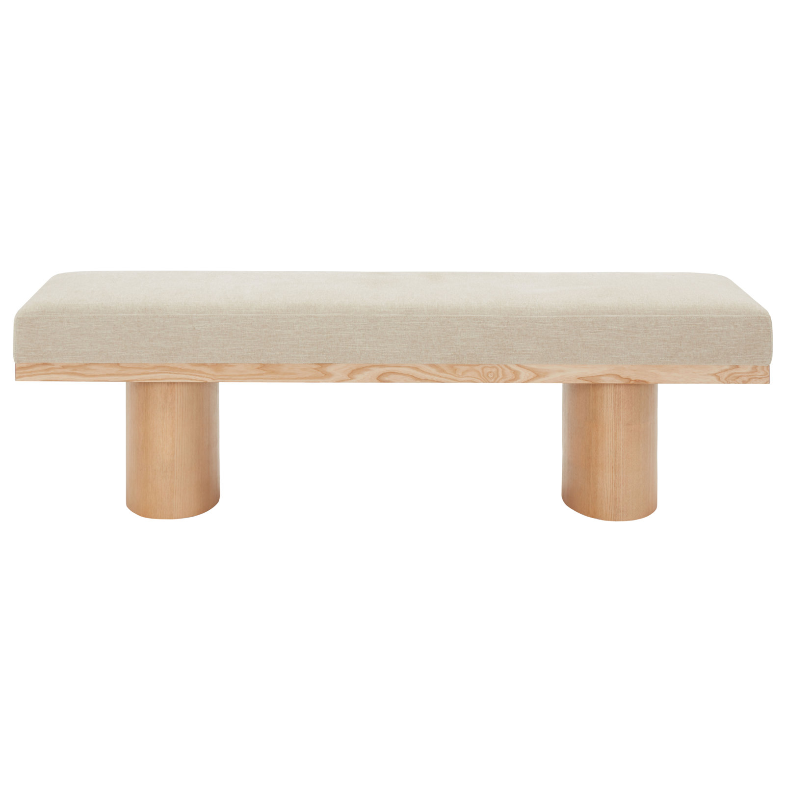 62" Linen Bedroom Bench