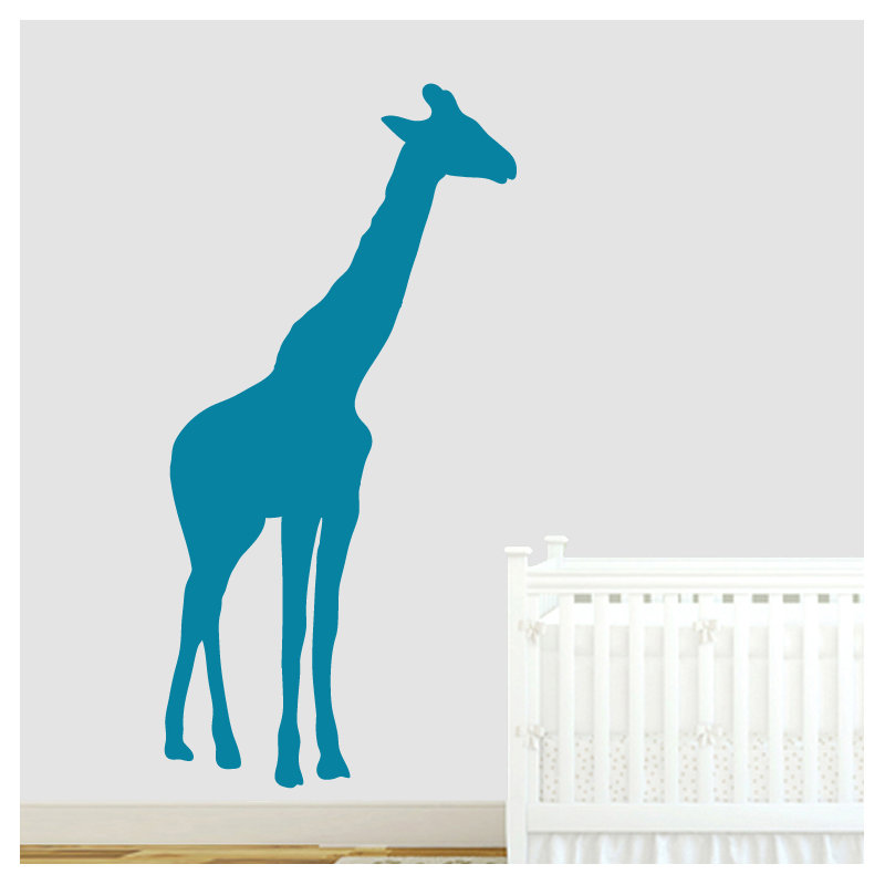 Adhésif décoratif girafe, Bleu sarcelle