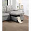 Canapé modulaire convertible gris clair en faux cuir convertible