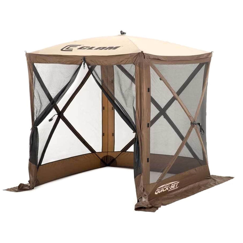 Brown 6' x 6' Portable Outdoor Camping Canopy Shelter