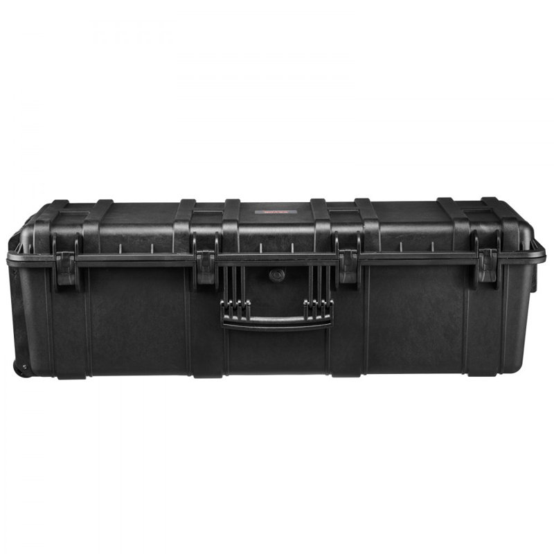 Weatherproof Hard Case, Heavy Duty Protective Dry Box Case with Pre-Cut Foam & Retractable Pull Handles for Travel, Hunt, Military, Tactical, IP67 Waterproof Case for Cameras(112x41x34)