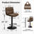 Double-Layer Upholstered Swivel Adjustable Height Bar Stool (Set of 3)-2069916370-2069916367