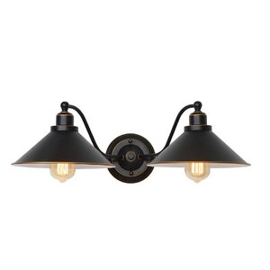 Risette 2 - Light Black Armed Sconce