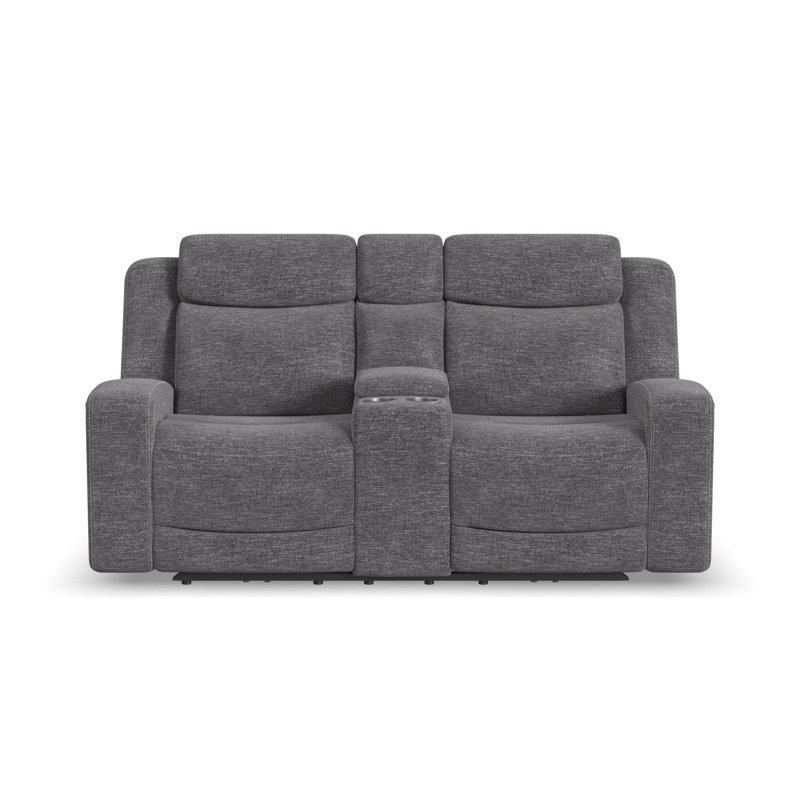 Summit 76'' Upholstered Reclining Loveseat with Console and Power Headrest