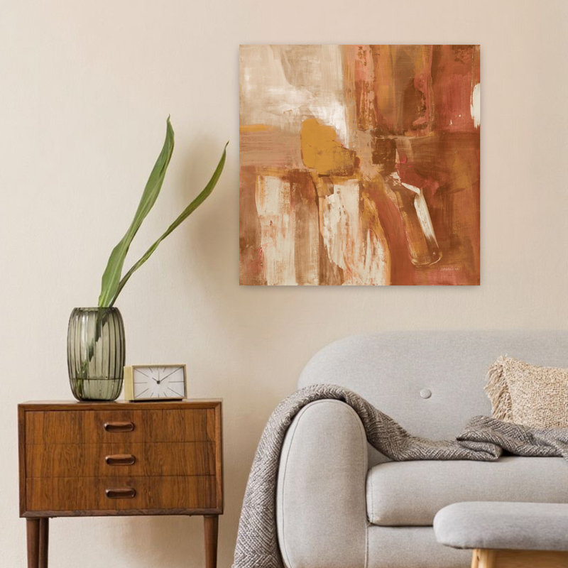 «Contemporary Forest Feel I Autumn» avec art abstrait brun, H 24 po x l 24 po