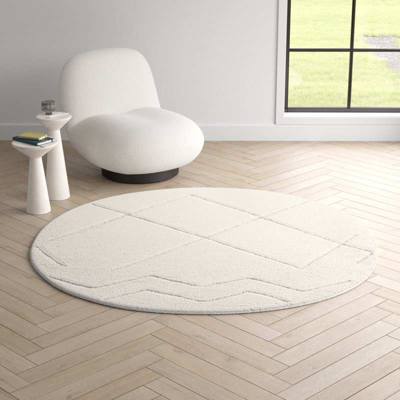 Henrie Geometric Indoor Rug, Round 6'