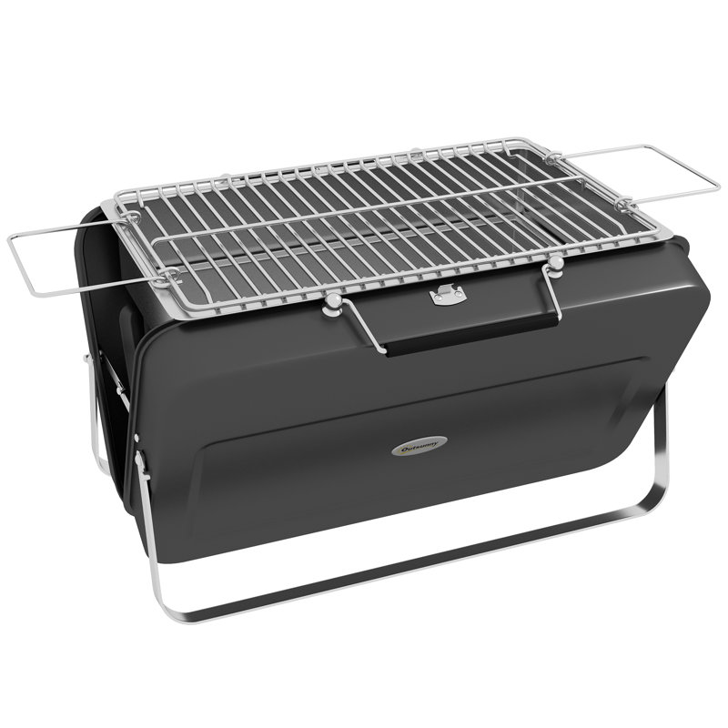 Outsunny 47cm W Portable Charcoal Grill, Black