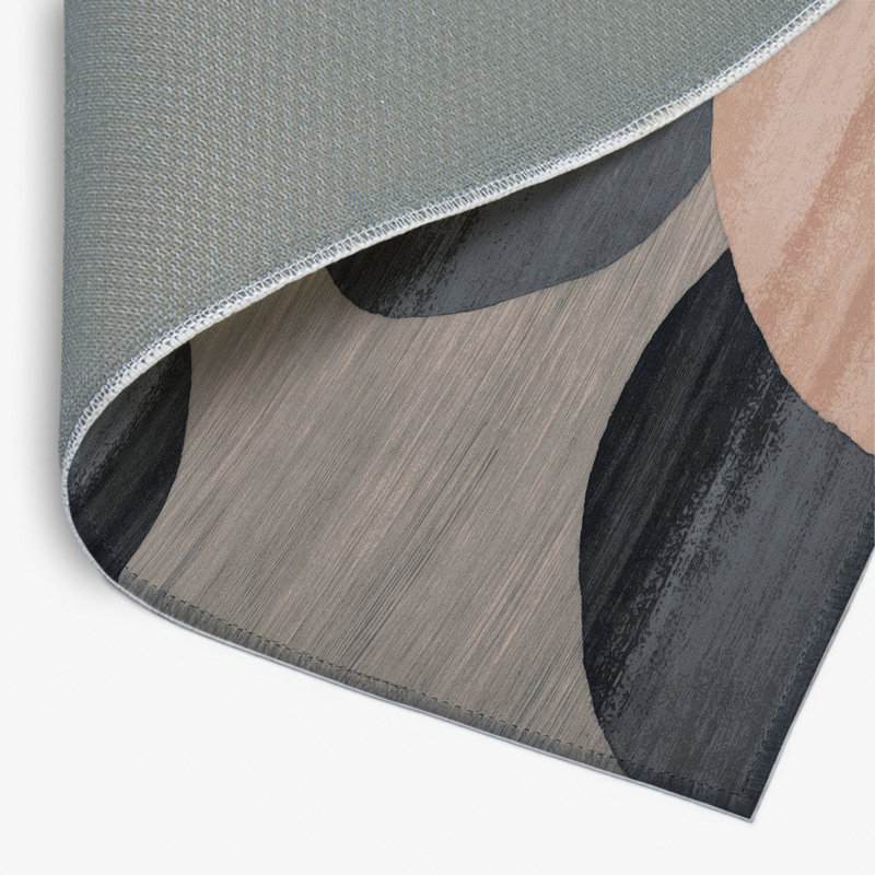 Watercolor Gray Indoor and Outdoor Area Rug, Rectangle 8' x 10'