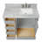 Flynt 43'' Single Bathroom Vanity with Carrara Marble Top-64627215