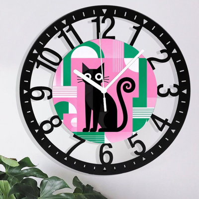 Horloge murale ronde en fer 10 po avec mouvement à quartz silencieux, chiffres arabes, impression UV