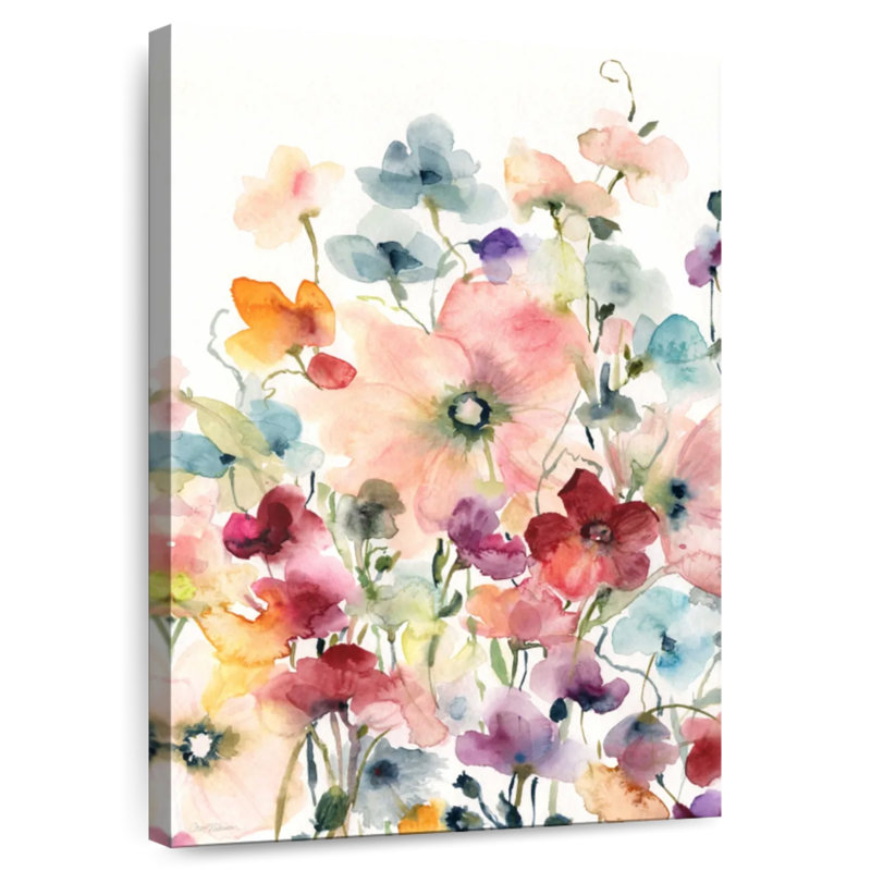 Harnek coquelicots et pois sucrés, H 24 po x l 16 po
