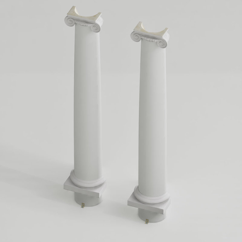 Colonne ronde Endura-Stone, H 120 po x l 12 po x P 12 po,  Plan Type D - Divisé en 1/2 pour pilastres