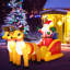 Décoration de Noël de Noël gonflable imperméable pour le père Noël double 6 pi avec traîneau The Holiday Aisle®