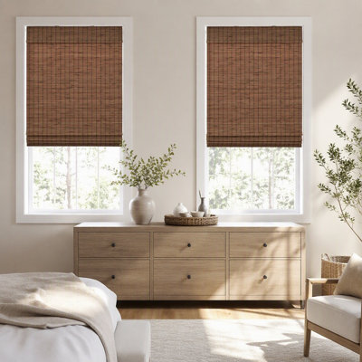 Bamboo Light Filtering Roman Shade 64"L