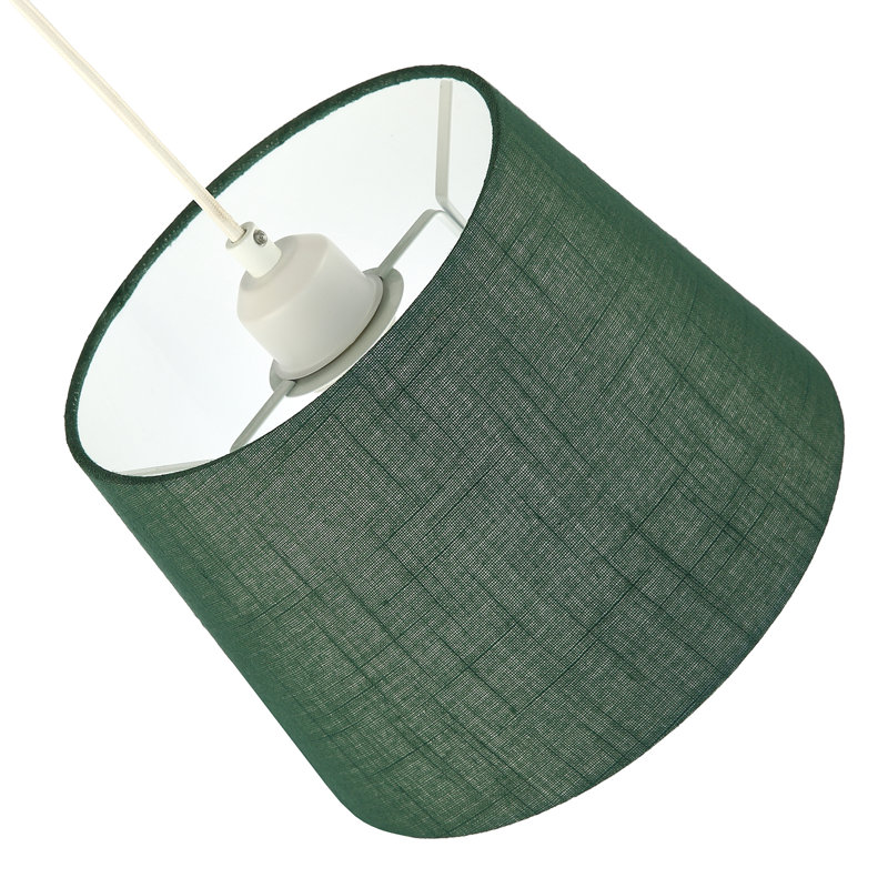 18cm H Linen Drum Lamp Shade ( No Direct Attachment Method ), Green