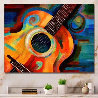Music In Color I - Music Framed Canvas Print Wall Art