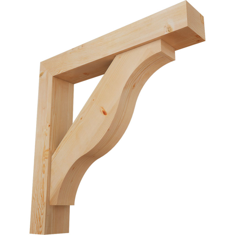Support Funston Block avec support décalé, 44 x 44, Sapin Douglas de l 7 1/2 (lisse)