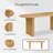 67" Solid Wood Oval Dining Table Set With 6 Fabirc Upholstered Dining Chairs Modern Double Pedestal Dining Set For Seats 6-46771528-46771535
