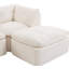 Canapé de salon moderne de style nuage, canapé convertible en forme de L sans cadre (avec repose-pieds), canapé surdimensionné confortable en chenille 4 places-1300438340