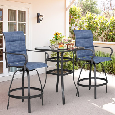 3-Piece Patio Bar Set by Winston Porter
