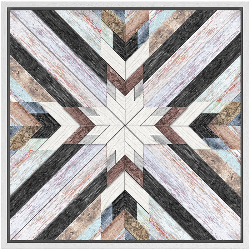"Western Decor", pastel, aquarelle, affichage sur bois, abstrait, panneaux géométriques en bois, art moderne encadré sur toile