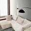 Modulaire moderne avec méridienne modulaire en forme de L et canapé en L, canapé rembourré 3 places beige, utilisation dans le salon, siège mi-ferme, Standard 100 By®, beige assemblé pour la chambre à coucher, design américain,-136892443