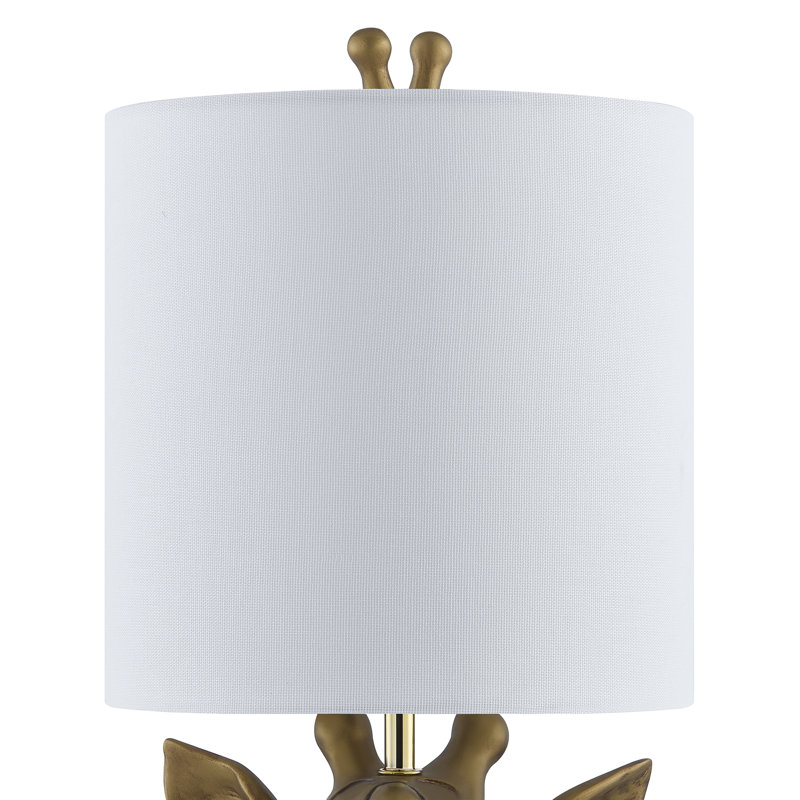 21.75" Gold Leaf Resin Giraffe Table Lamp