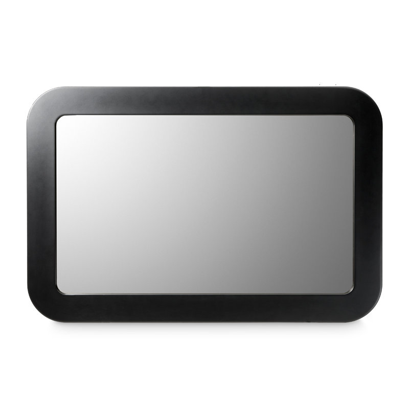 Lisbon Flat Wall Mirror, Matte Black