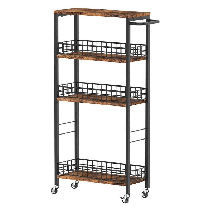 34.25'' H x 16.54'' W Utility Cart, Brown
