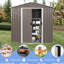 Remise en métal robuste - pour la pelouse et le jardin avec porte verrouillable-115808190-115808188