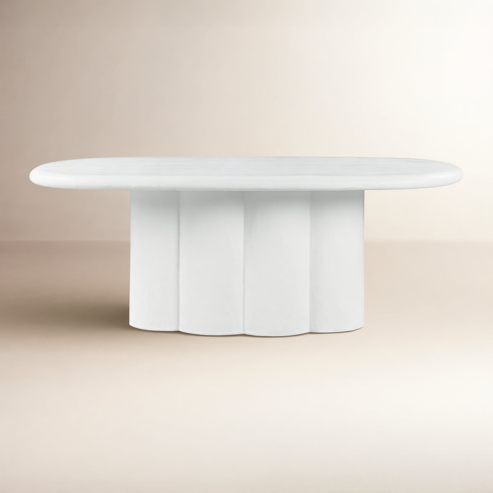 Geof 42.2'' Oval Dining Table, White