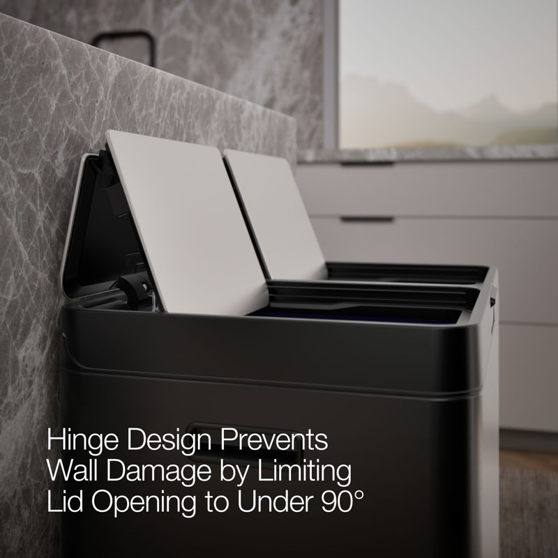 82-Liter Stainless Steel Dual-Bin Step Trash Can, Brown
