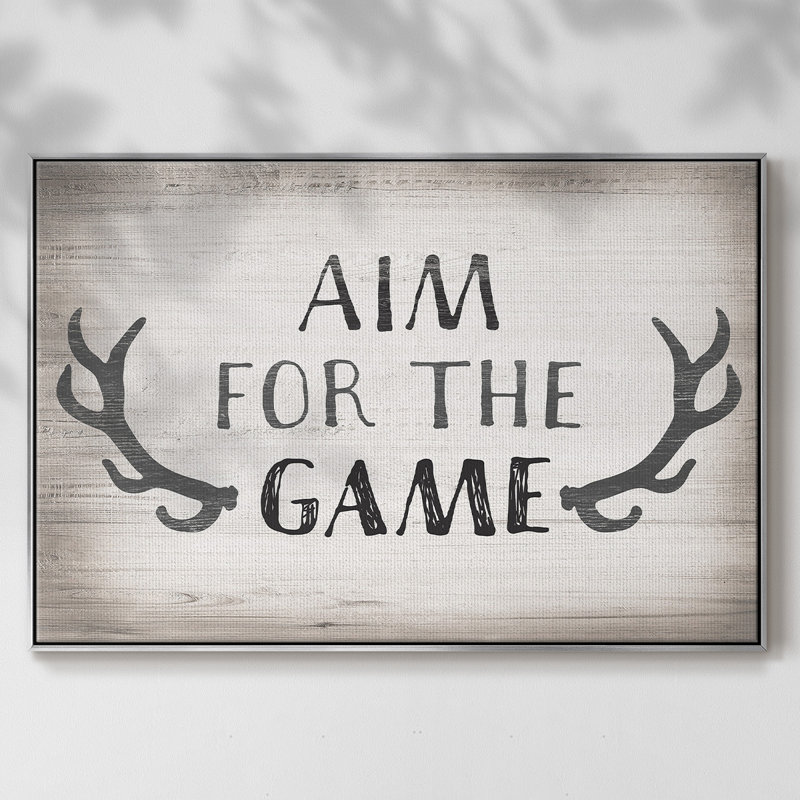 «Aim Game», reproduction sur toile, H 25 po x l 37 po x P 2 po, Argent