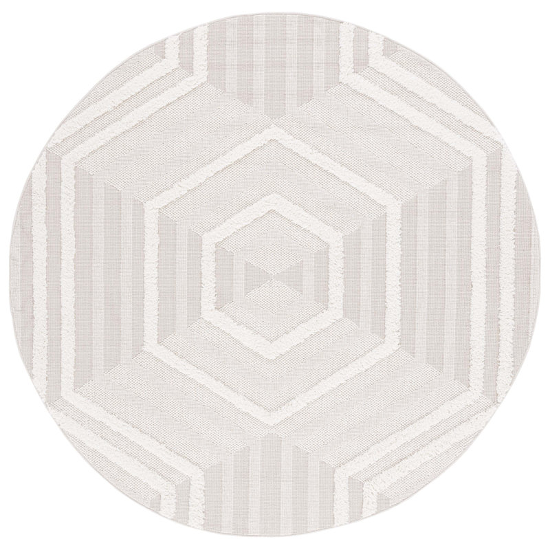 Tapis à motif géométrique Trends Trends, Rond 6 pi 7 po