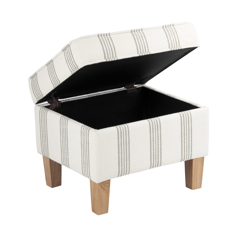 Gorton Medium Storage Ottoman, Brown Stripe Pattern