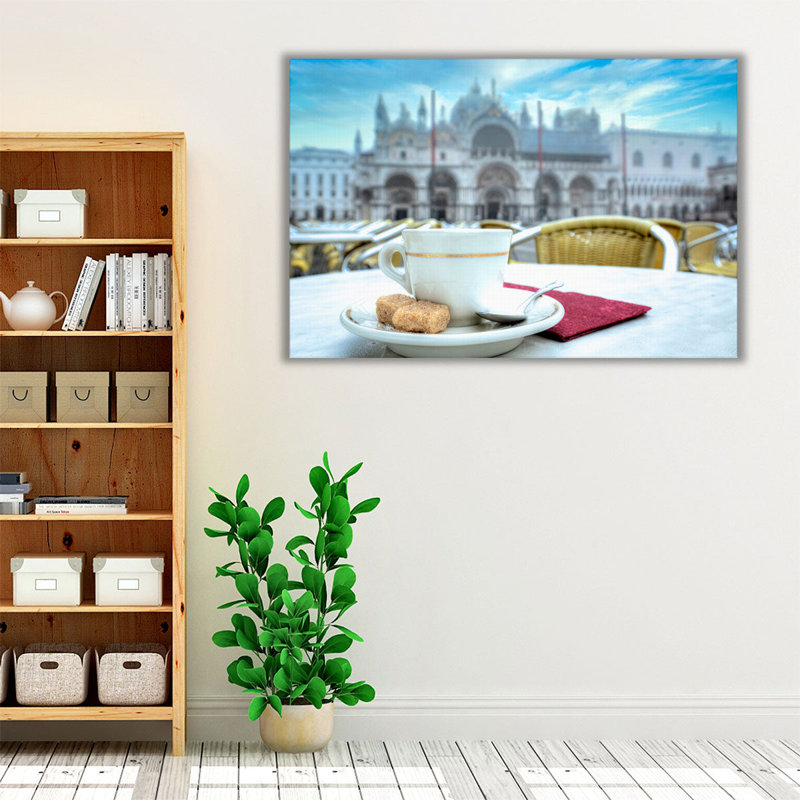 Caffe Piazza San Marco 1 - reproduction d'art sur toile, H 12 po x l 18 po