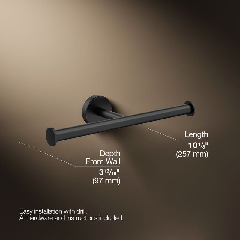 Double Toilet Tissue Holder, Matte Black