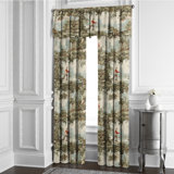 Linen Abstract Room Darkening Rod Pocket Single Curtain Panel