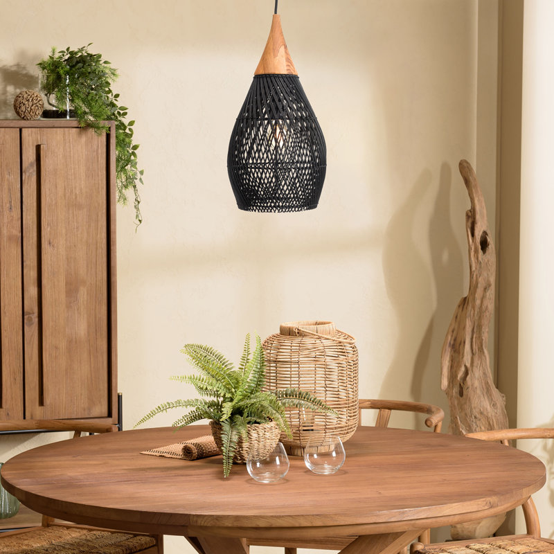 Amania 1 - Light Pendant, 47cm H x 25cm W, Black